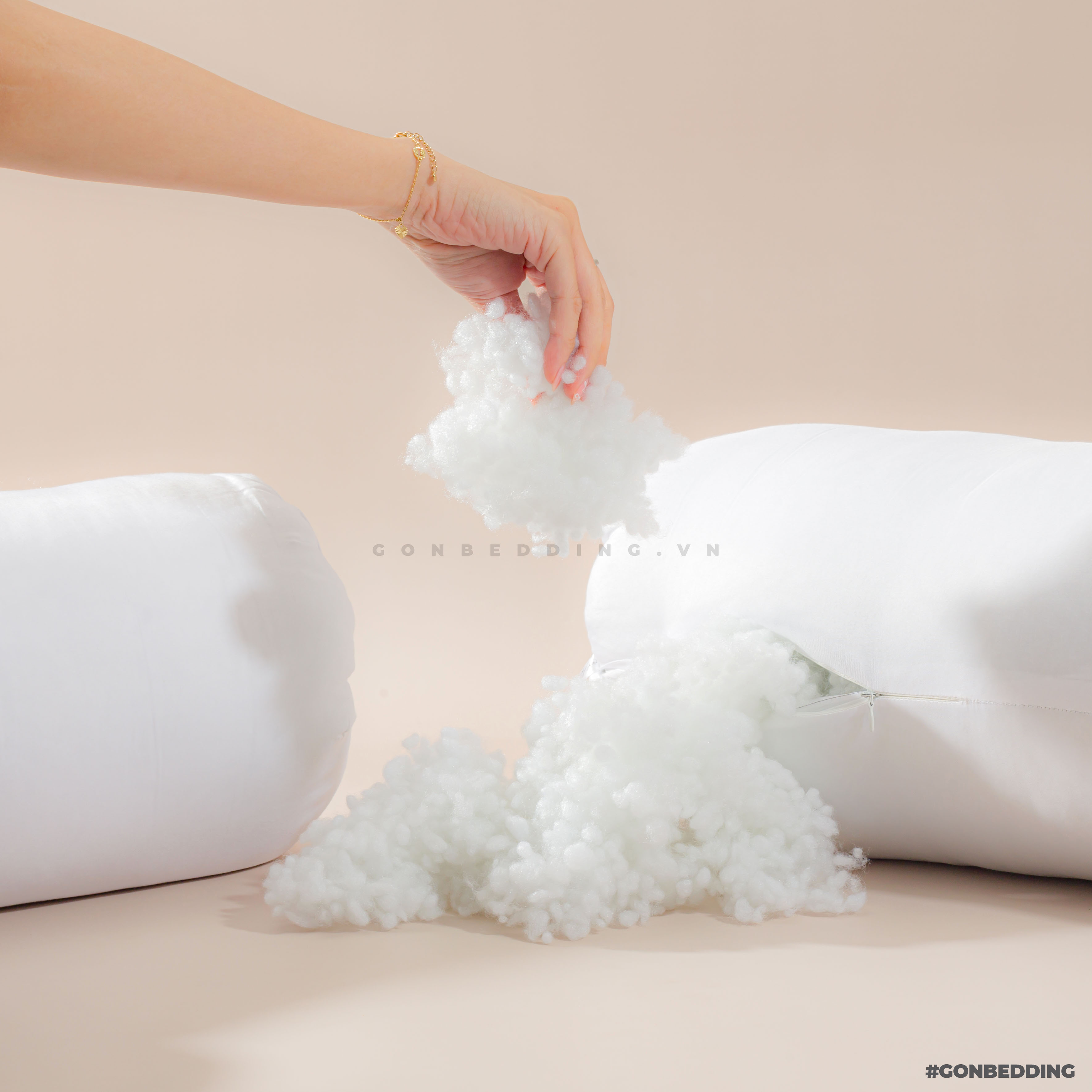 Ruột Gối Ôm 35x100 cm Gòn Bedding (01 cái) - Tùy Chọn Ruột Gòn Lông Vũ / Gòn Bi