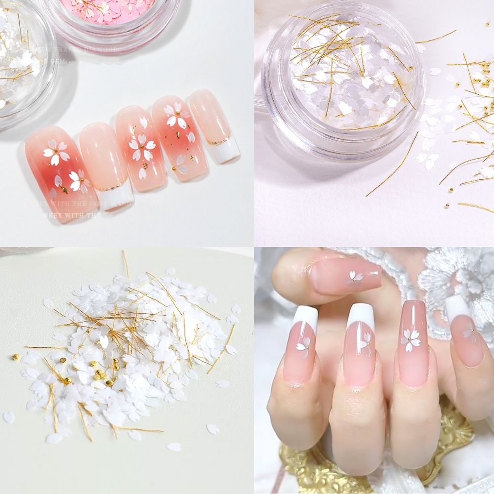 Cánh hoa nail ẩn trang trí móng