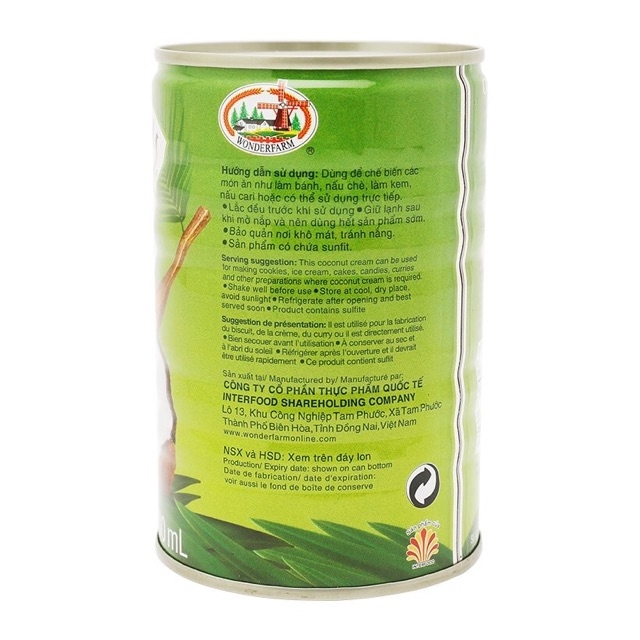 Nước cốt dừa wonderfarm keto lon 160ml