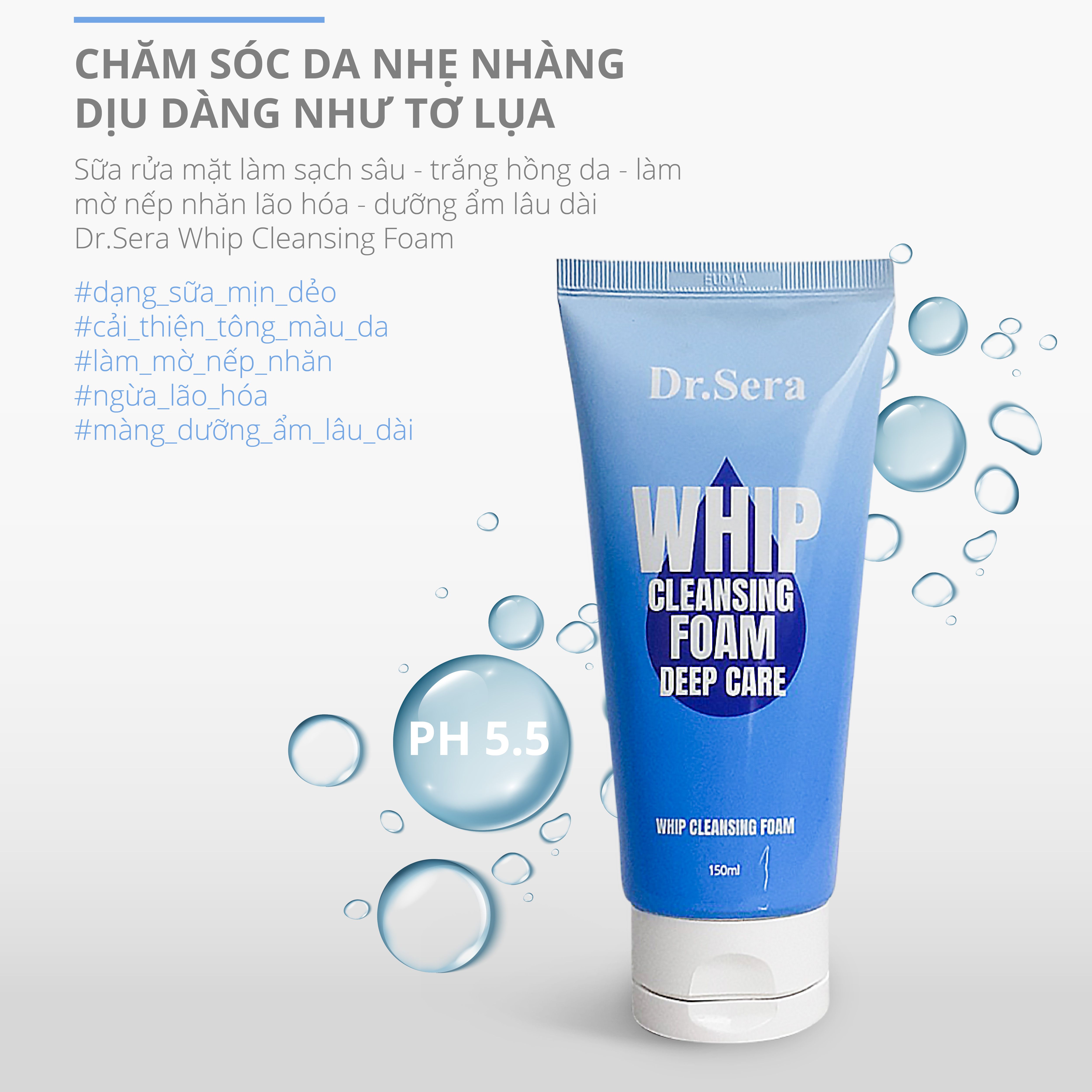 Sữa rửa mặt cho da dầu mụn Whip Cleansing Foam 150ml