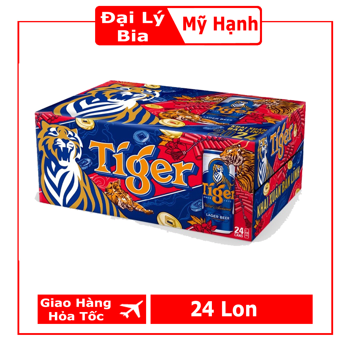 Thùng Bia Tiger Nâu mẫu thường