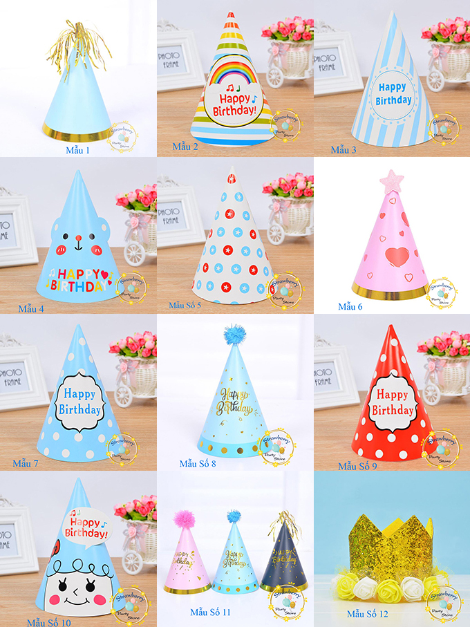 [Combo 10] Nón Sinh Nhật Happy Birthday