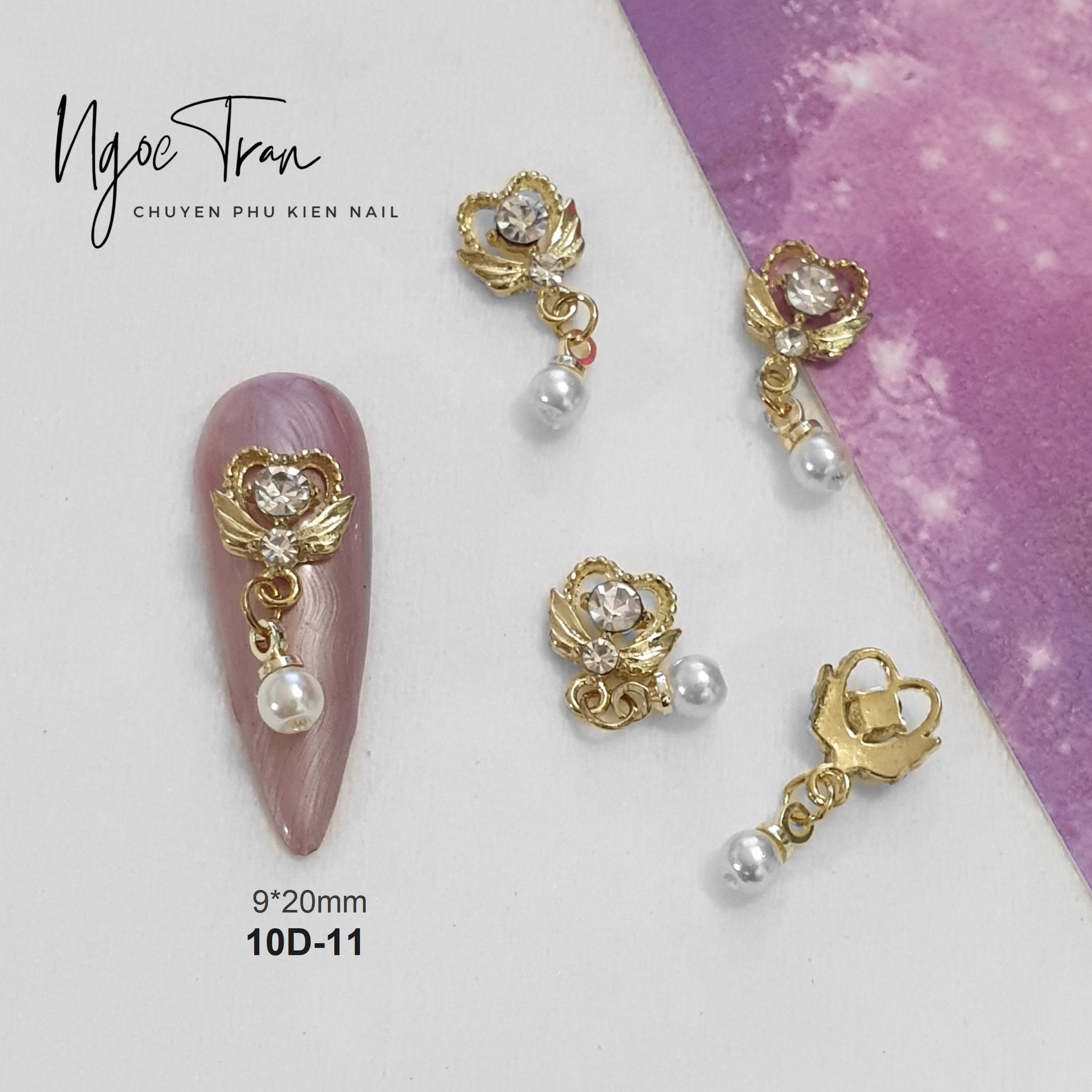 [ảnh thật] Charm Đá Đính Trang Trí Móng 10D
