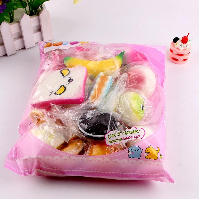 Combo 10 squishy giá rẻ chậm tăng có bao bì siêu cute