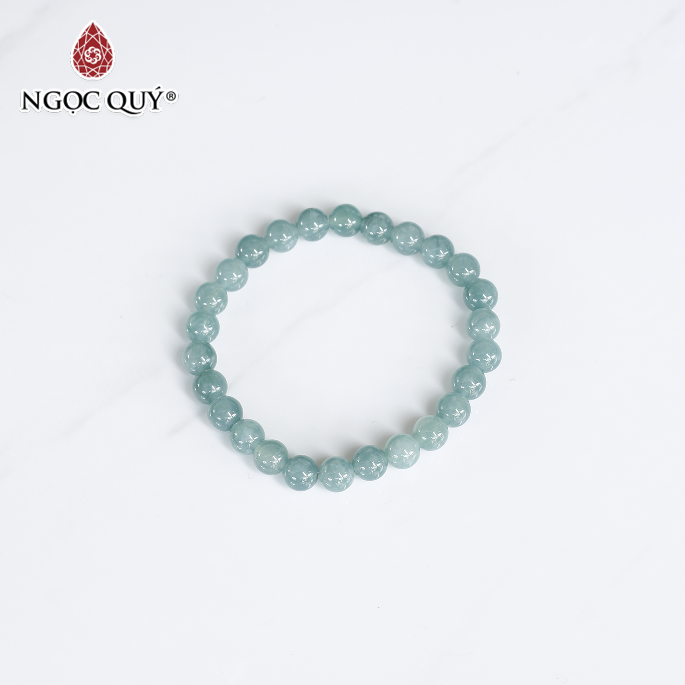 Vòng tay lam ngọc 7mm mệnh thủy mộc - Ngọc Quý Gemstones