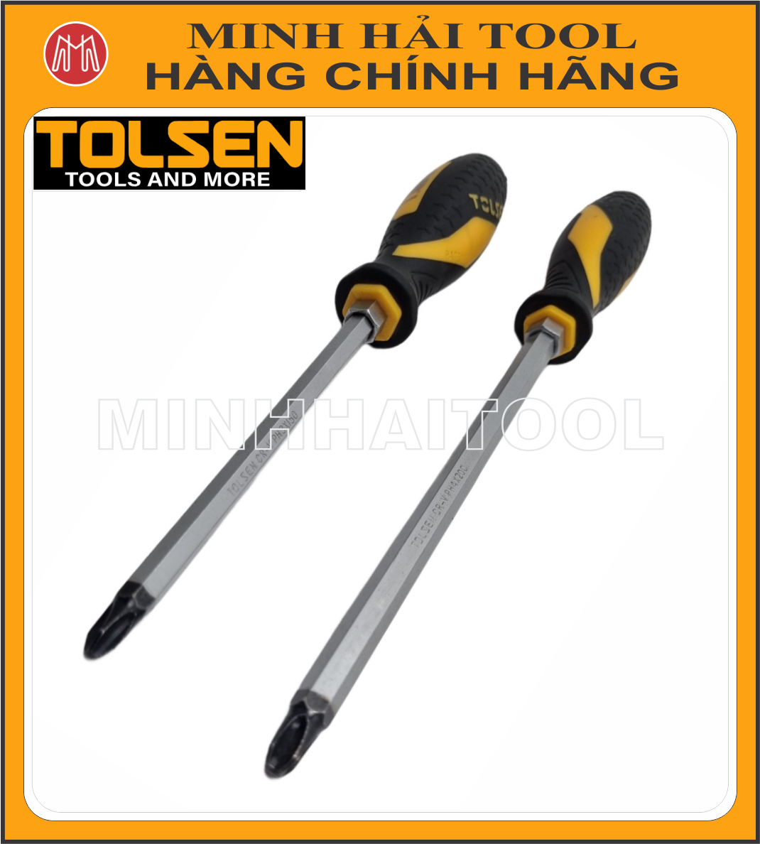 TOLSEN – Tô vít đóng bake PH3 dài 150mm. Model: 20127. Chất liệu: Thép chrome vanadium