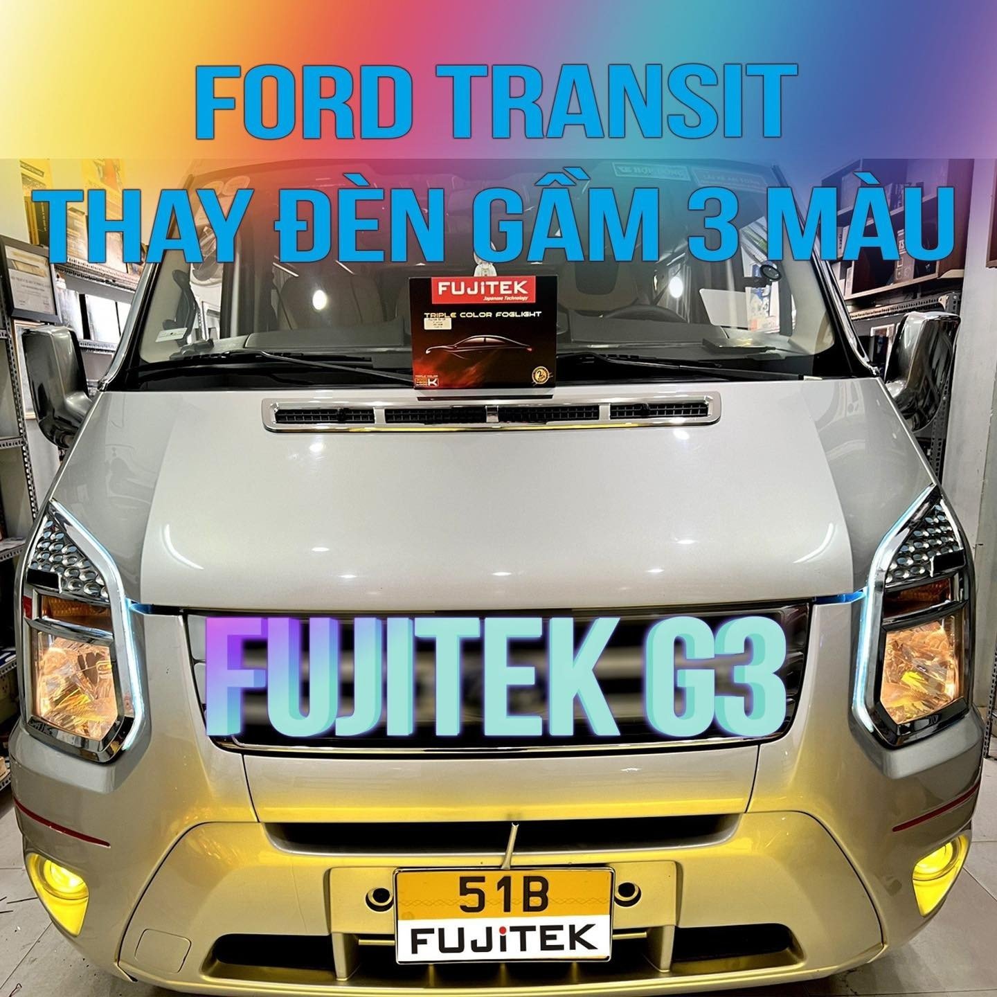 Bi gầm Led Ford Transit Fujitek 3.0 inch