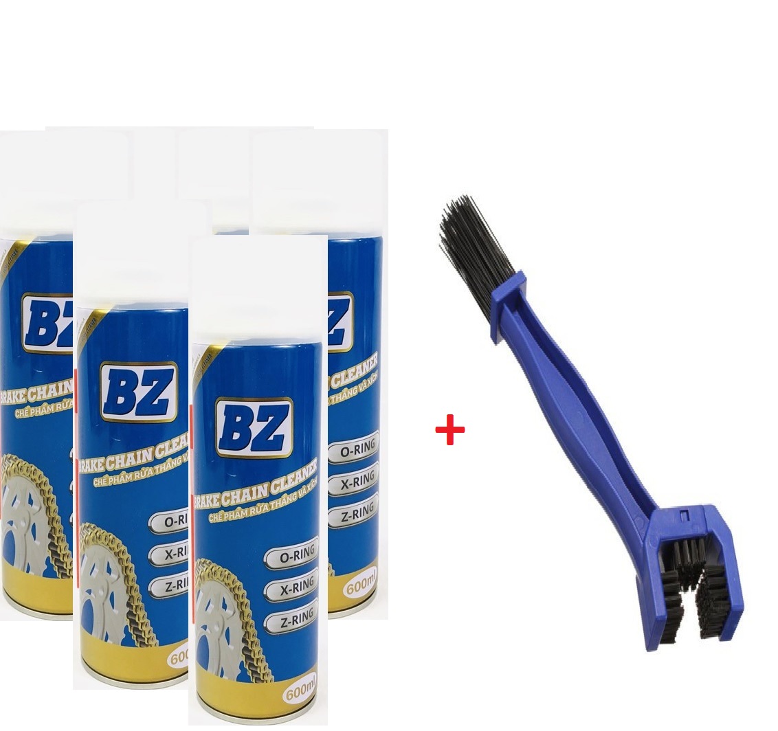 Vệ sinh sên BZ Kèm bàn chải khi mua rửa sên BZ, Chai xịt vệ sinh nhông sên dĩa BZ, vệ sinh bố thắng heo dầu...