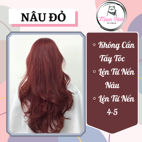 Hair dye color red Brown [bundled oxygen + snap hair + gloves]-Muun.Store