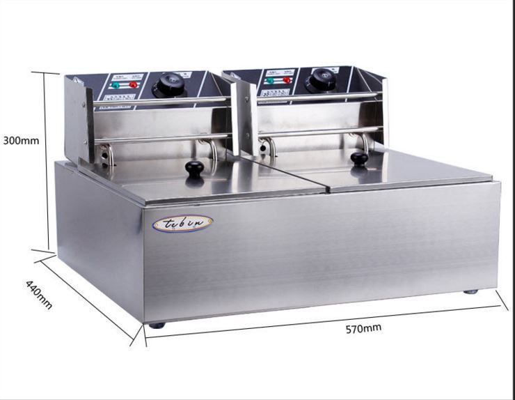 Bếp chiên nhúng điện đôi công nghiệp