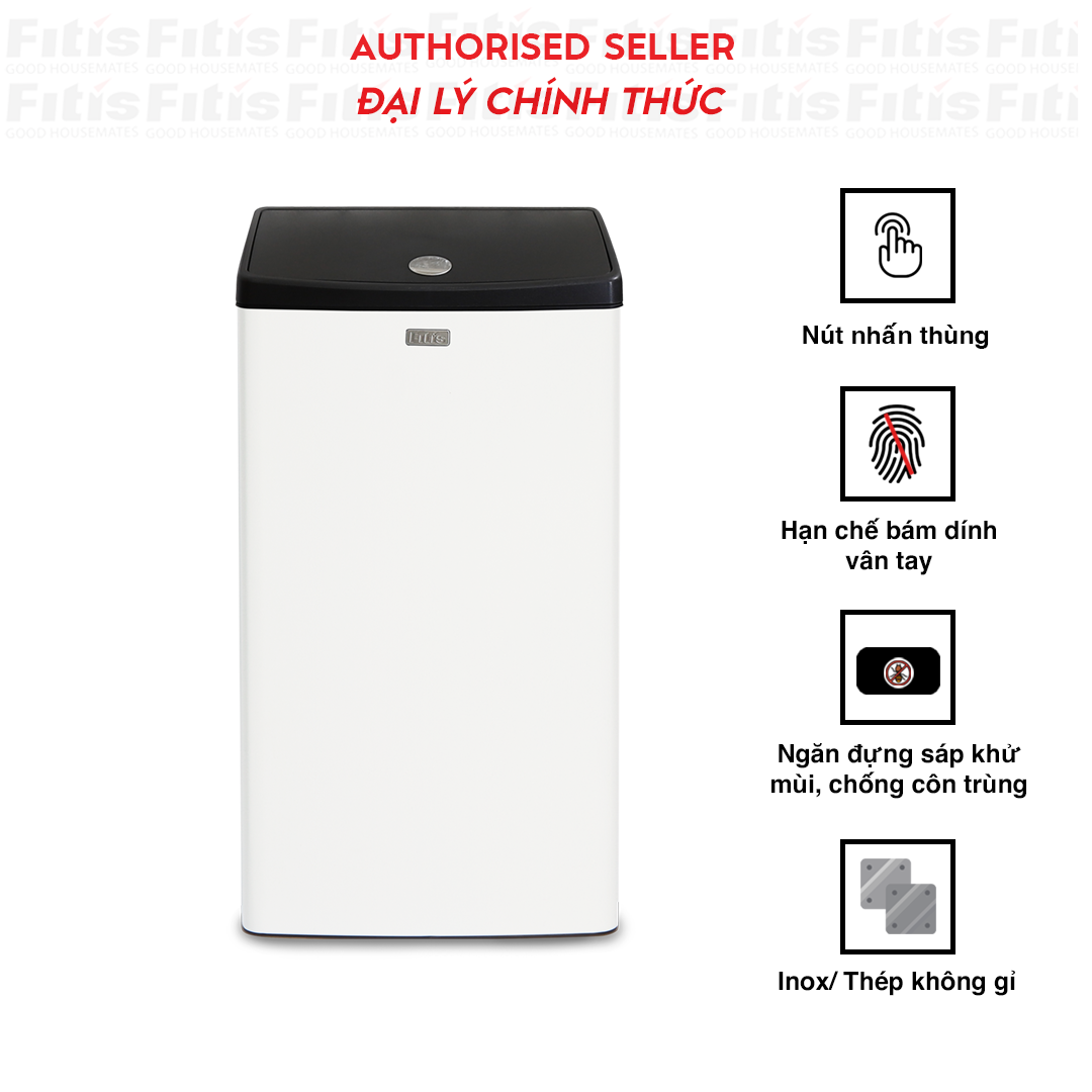 Thùng rác Fitis Mega Nhấn - 40L