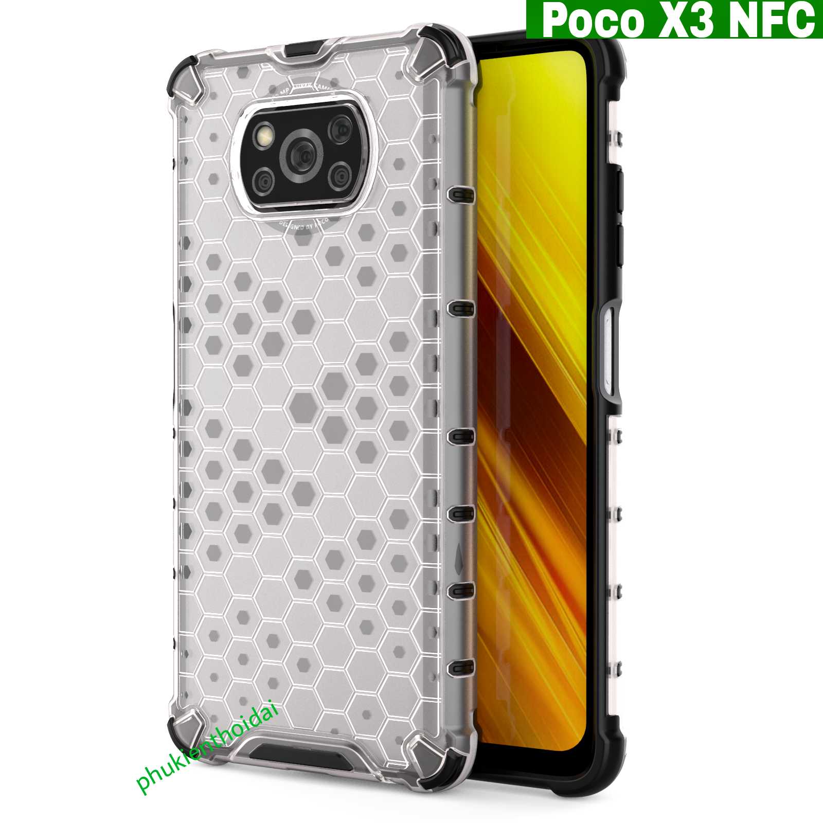 Ốp lưng Xiaomi Poco X3 / Poco X3 Pro dùng chung chống sốc tổ Ong cao cấp siêu bền