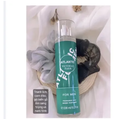 Xịt thơm Body mist mùi nam Victoria Fleur - 236ml