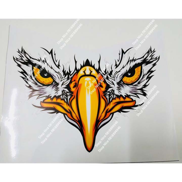 Tem decal trang trí đầu mào xe máy giá 1 chiếc