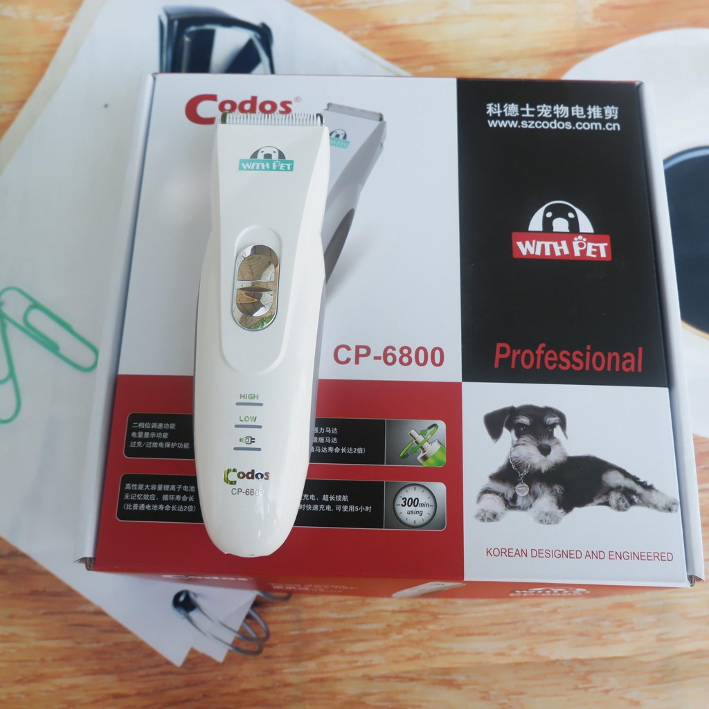 Tông đơ cắt lông chó mèo CODOS 6800 - Long Vũ Pet Food