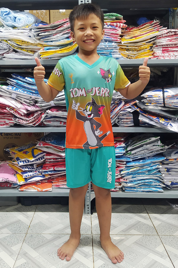 Bộ Đồ Đá Bóng Trẻ Em Hoạt Hình Tom and Jerry|Bộ Đồ Đá Banh Trẻ Em Hoạt Hình Tom và Jerry|Bộ Quần Áo Thể Thao in họa tiết hoạt hình Mèo Tom cực dễ thương cho Bé Từ 2-15 tuổi