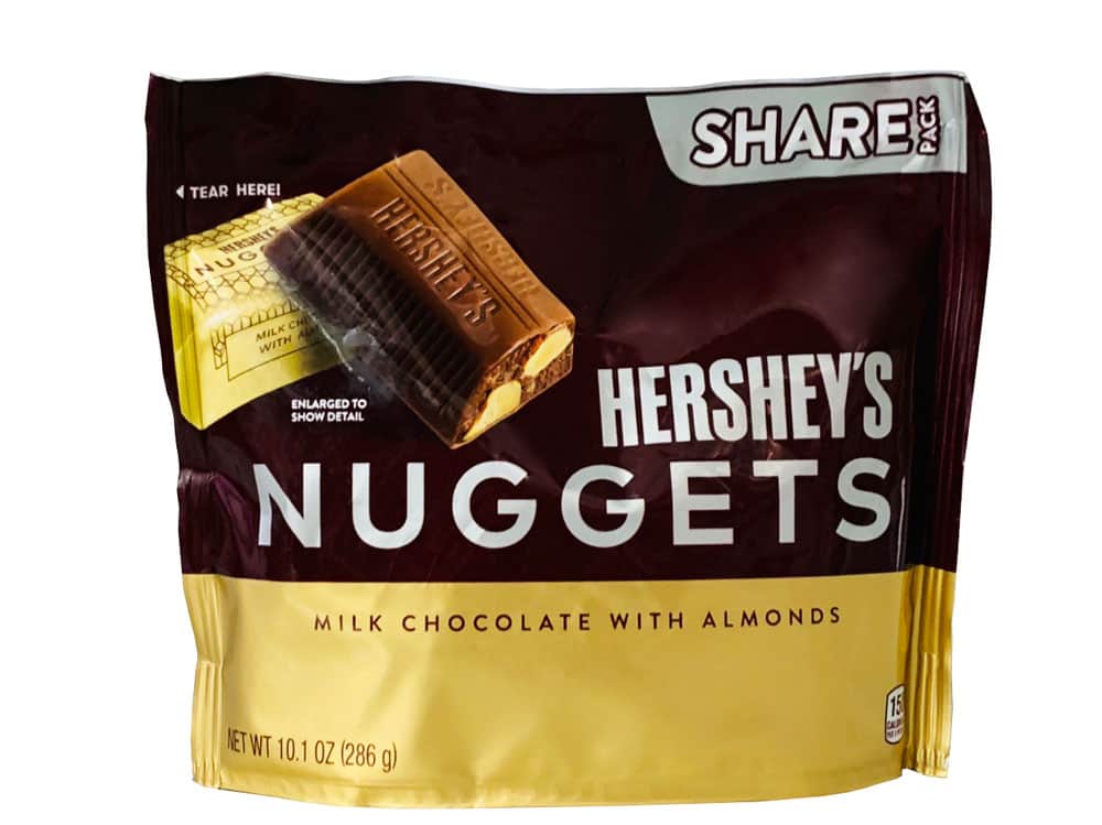 Socola sữa hạnh nhân Hershey s Nuggets Milk Chocolate With Almonds bịch