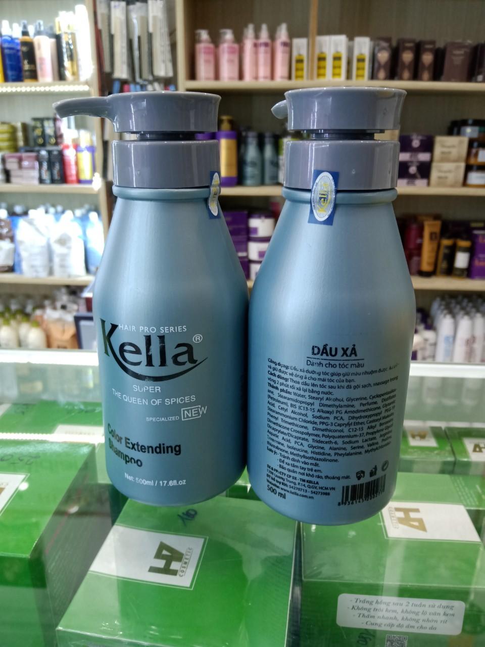 Dầu gội kella dành cho tóc màu 500ml xám