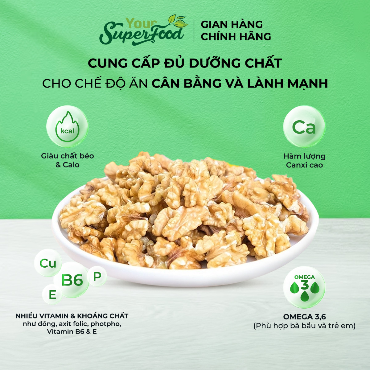 Nhân Óc Chó Chile (Thượng hạng) (Nhân) (200g)