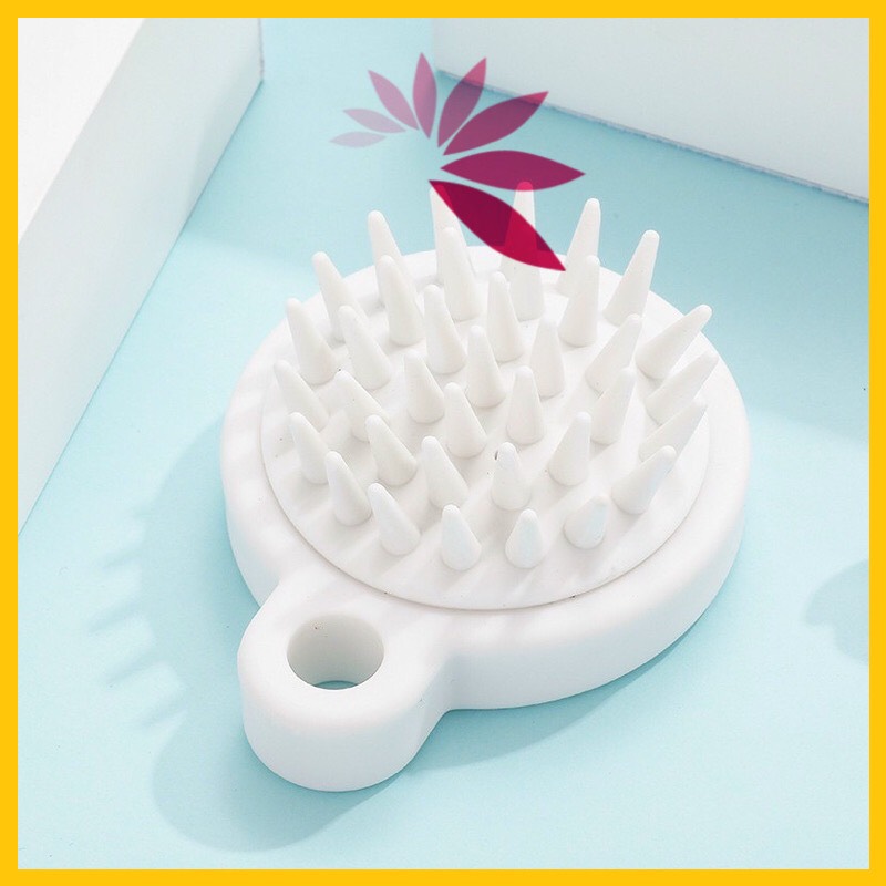 Lược gội đầu Silicone Muji Nhật - Massage da đầu - Giảm rụng tóc - Kích thích mọc tóc