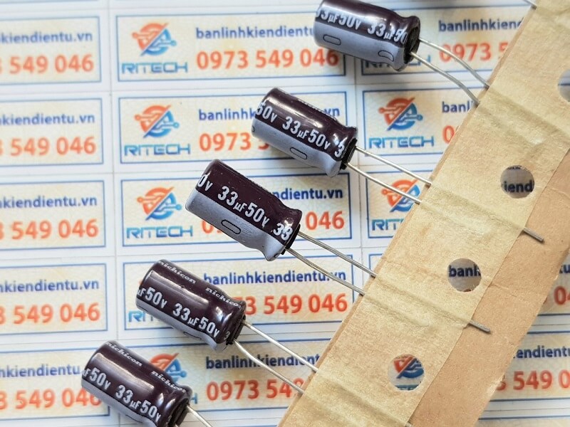 [Combo 10 chiếc] Tụ Hóa 33uF 50V 6x12MM