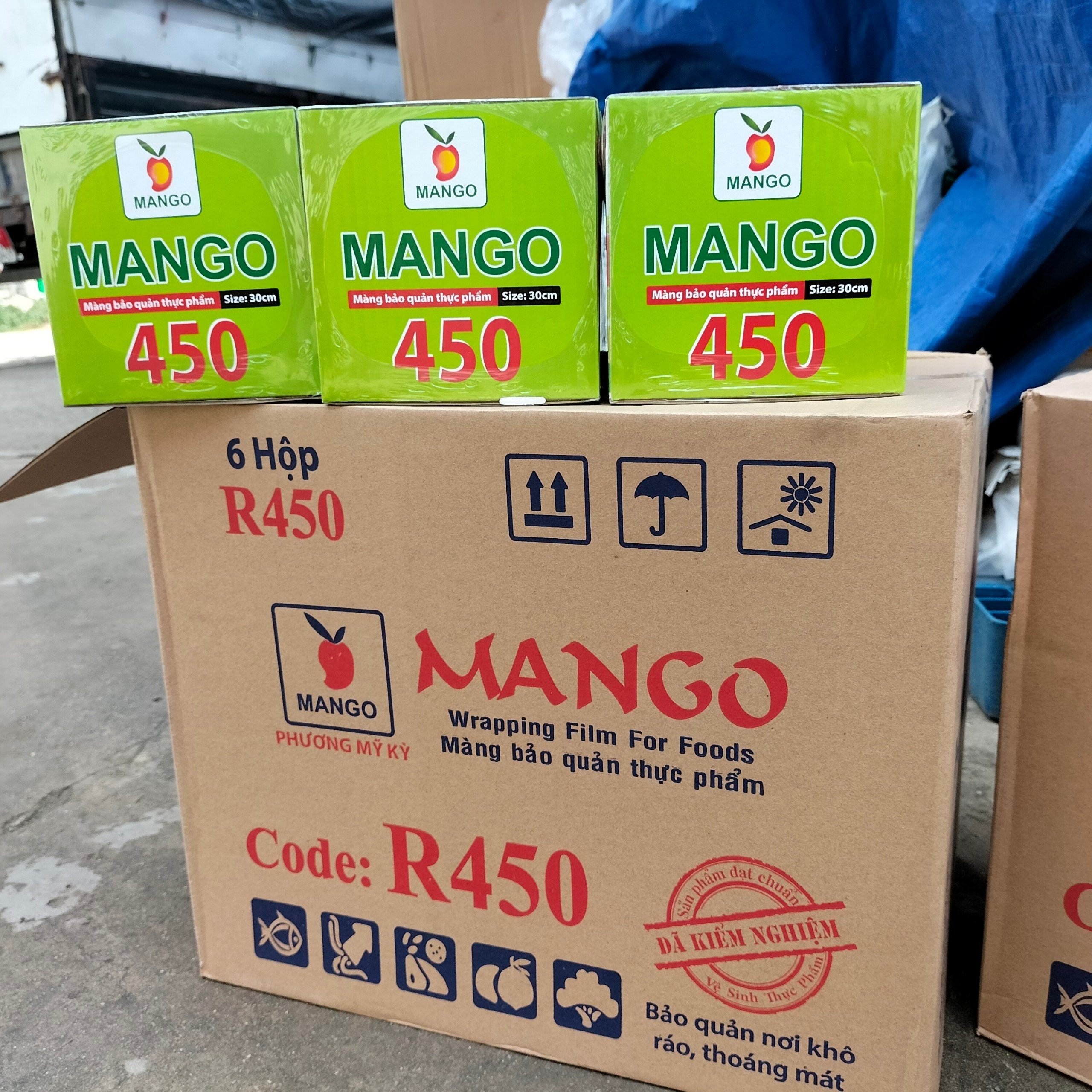 Màng bọc thực phẩm 450 x 30cm MANGO- An Toàn Vệ Sinh Thực Phẩm