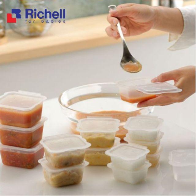 Bộ Chia Thức Ăn Có Nắp Đậy Richell 50-100-150ml