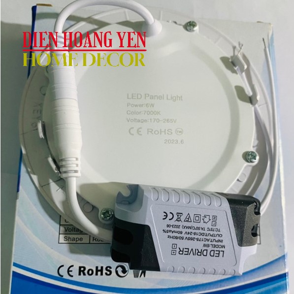 10 ĐÈN LED ÂM TRẦN 6W TRÒN siêu mỏng khoét lỗ 100mm