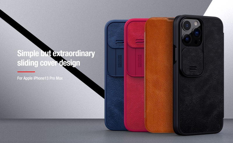 Bao da iphone 13 pro max hiệu nillkin qin pro leather