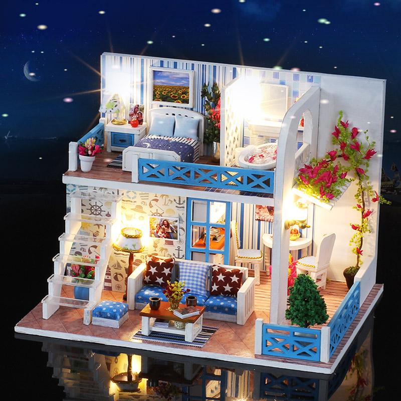 Nhà Búp Bê Barbie bằng gỗ lắp ráp Home Of Helen ( Tặng Mica) Quà tặng sinh nhật, đồ chơi cho bé
