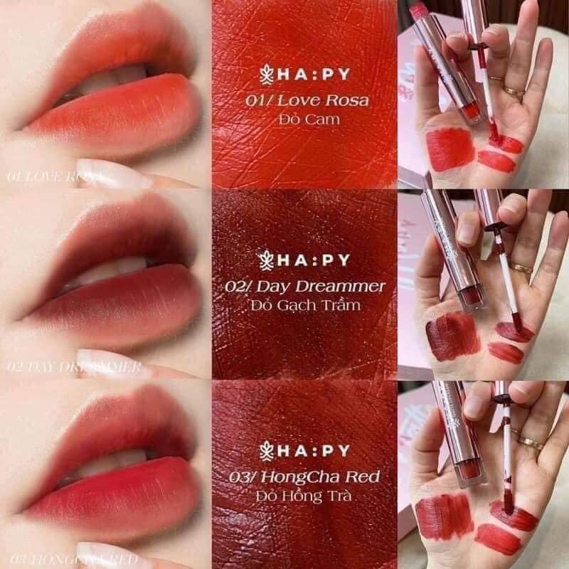 Son siêu lì Hapy Matte Lipcream H04  - Son Hapy Cam Đất
