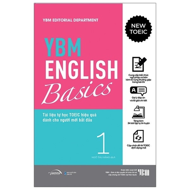 nguyetlinhbook _  YBM English Basic 1: Tài Liệu Tự Học TOEIC Hiệ Quả Dành Cho Người Mới Bắt Đầu