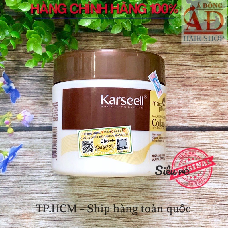 Dầu hấp ủ tóc Collagen Karseell Maca  dạng hũ 500ml []