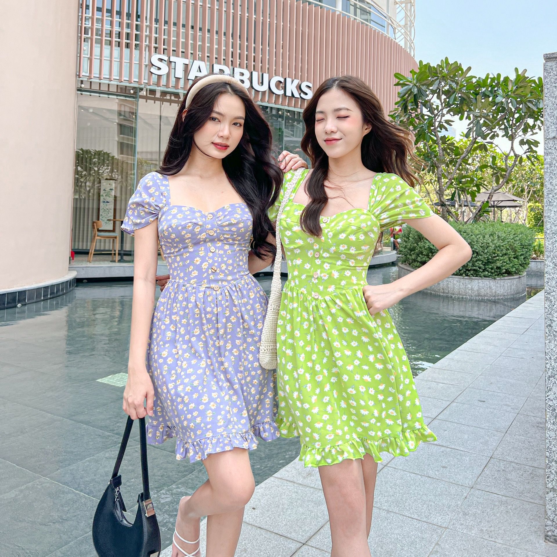 Đầm VANIA - Đầm cúp ngực nẹp nút