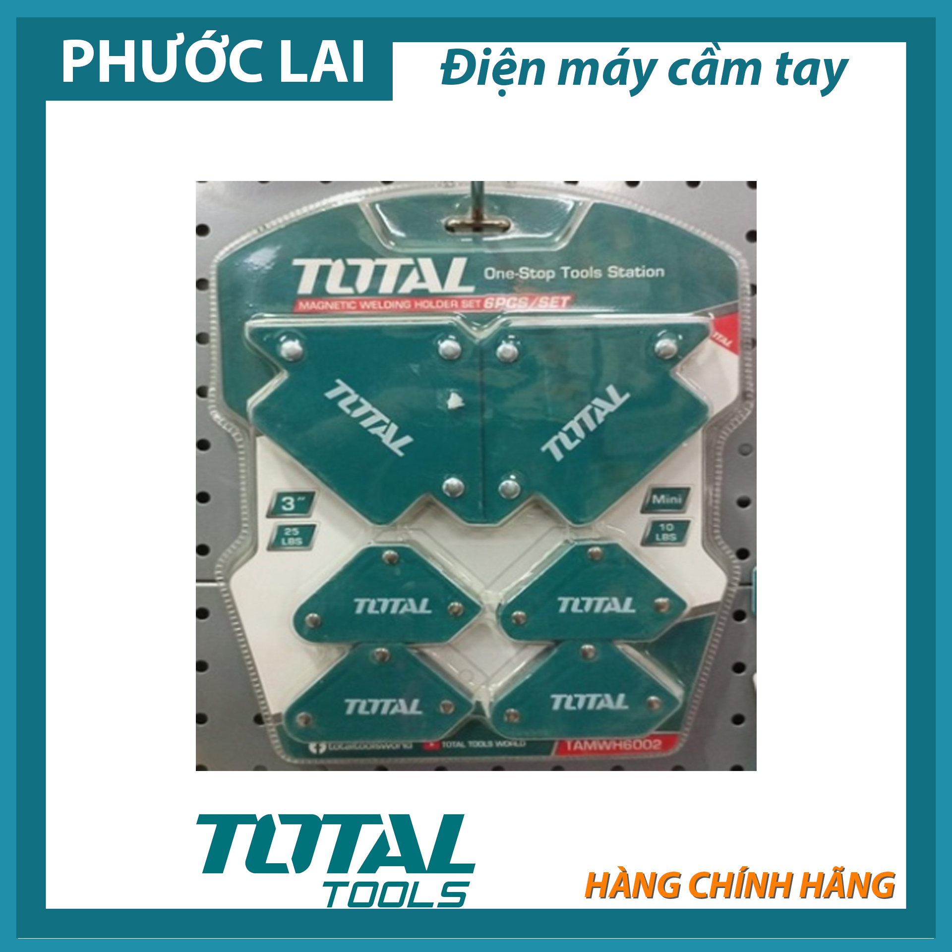 Bộ 6 ke góc nam châm hàn 3 góc hàng chính hãng total tamwh6002