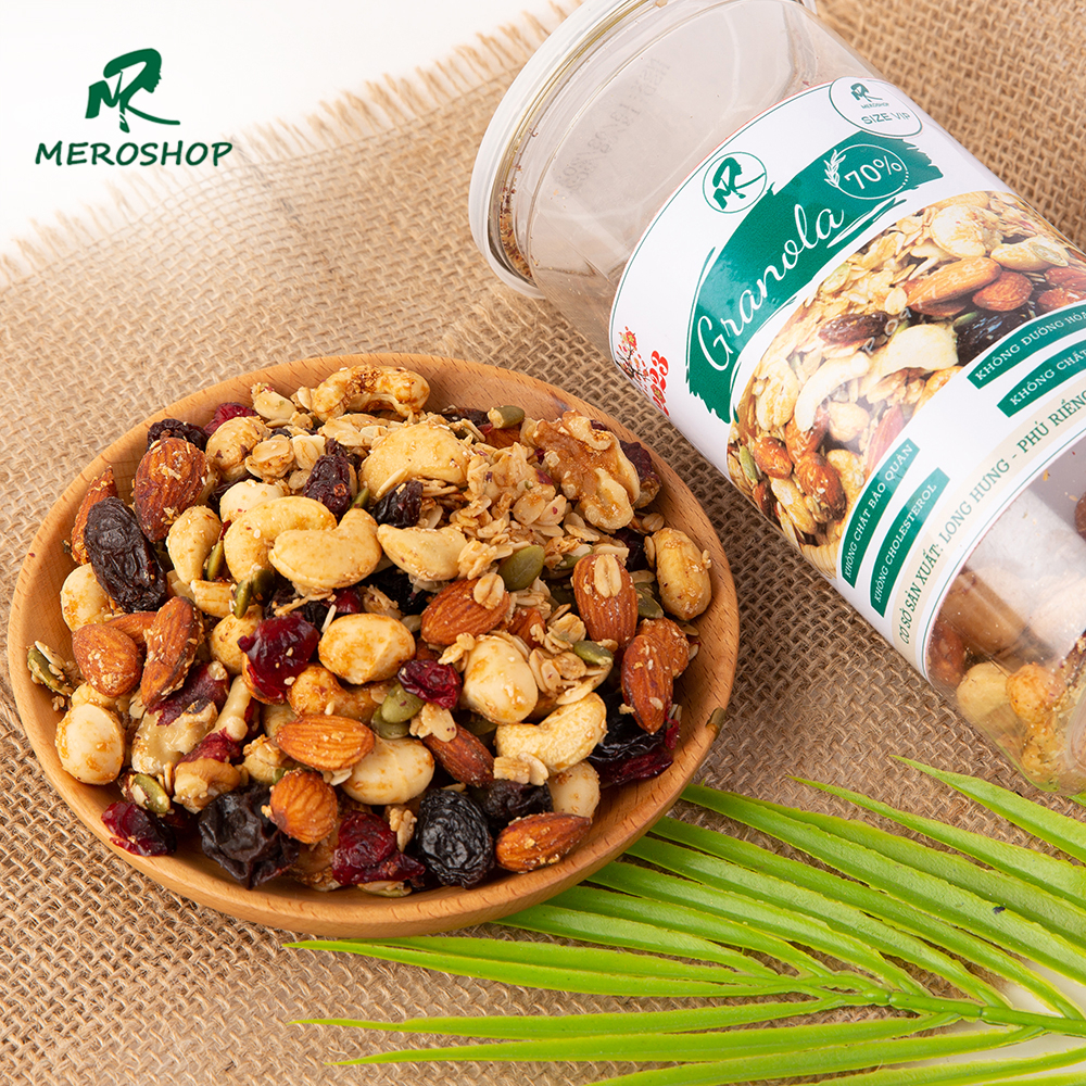 500GRAM GRANOLA 70% HẠT 30%YẾN MẠCH