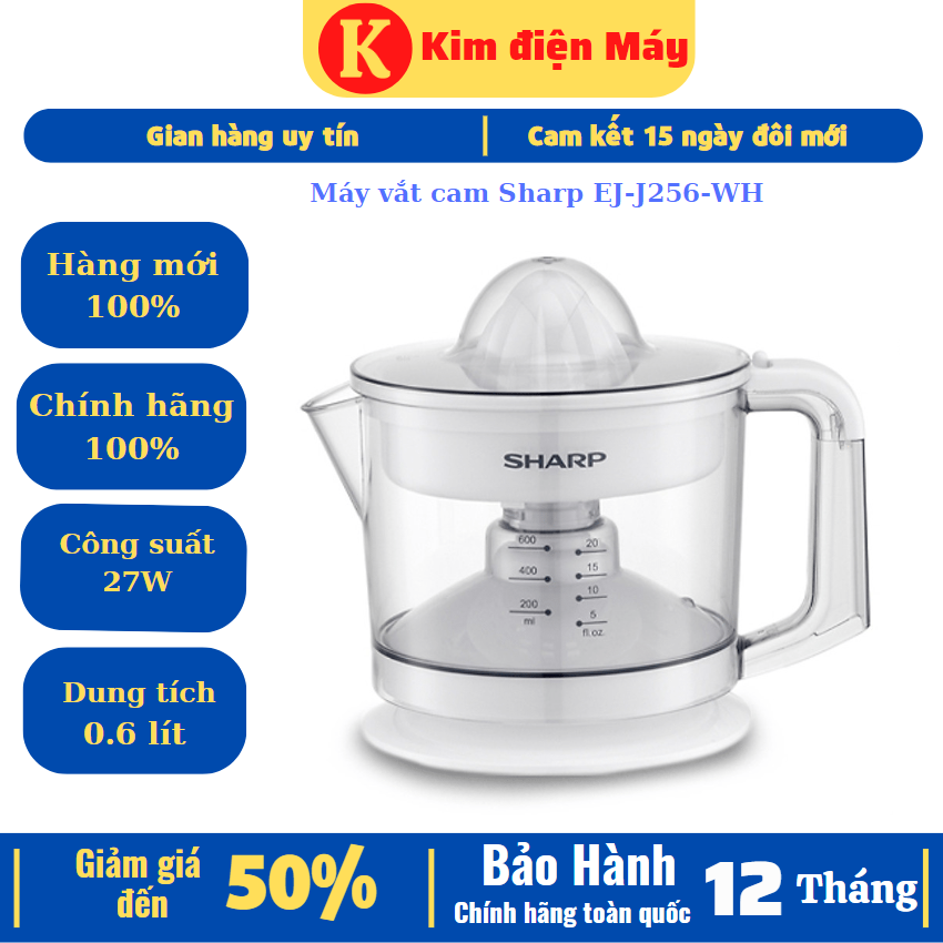 Máy vắt cam Sharp EJ-J256-WH-25W bảo hành 12 tháng toàn quốc
