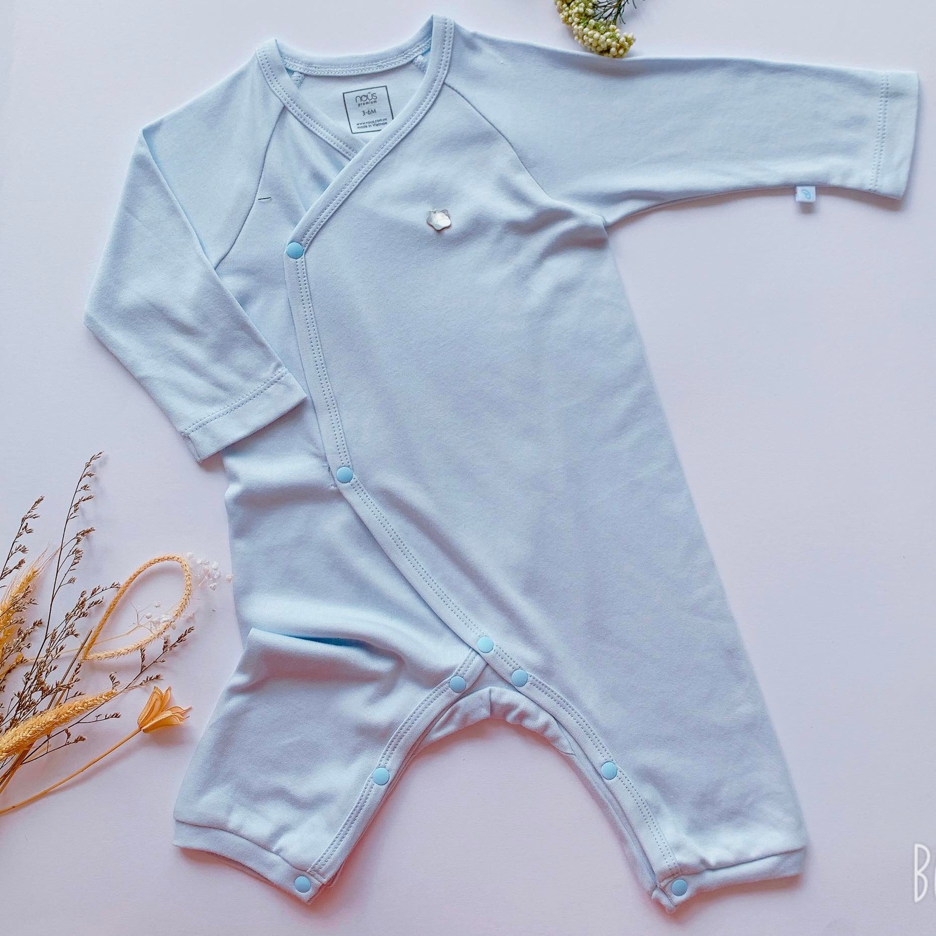 Romper , body cài lệch NOUS PREMIUM  cao cấp cho bé
