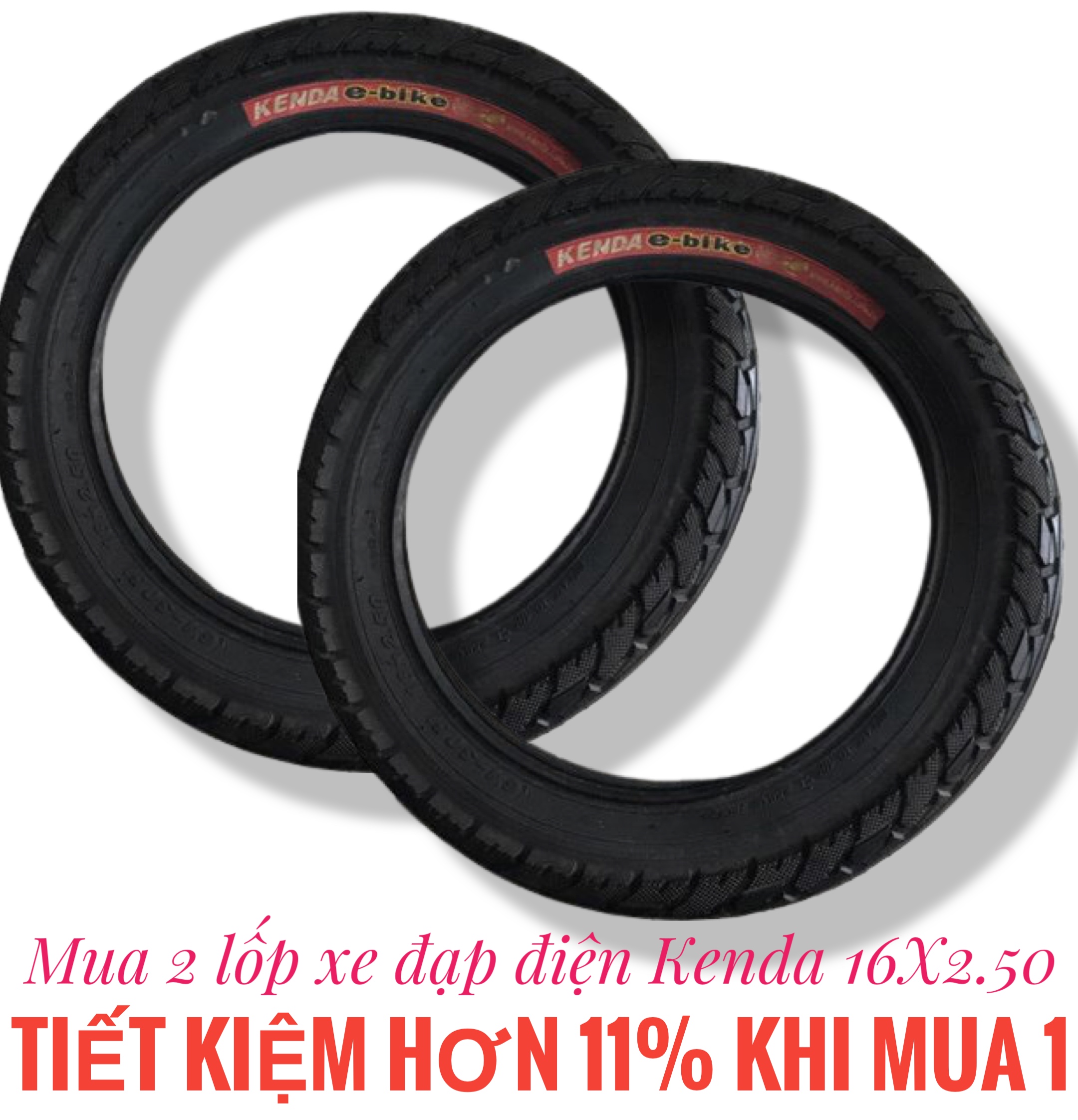 Set of 2 electric bicycle tire Kenda (64-305) 16x2.50