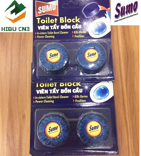 Combo 2 vỉ viên tẩy bồn cầu sumo toilet block 2 viên x 100g