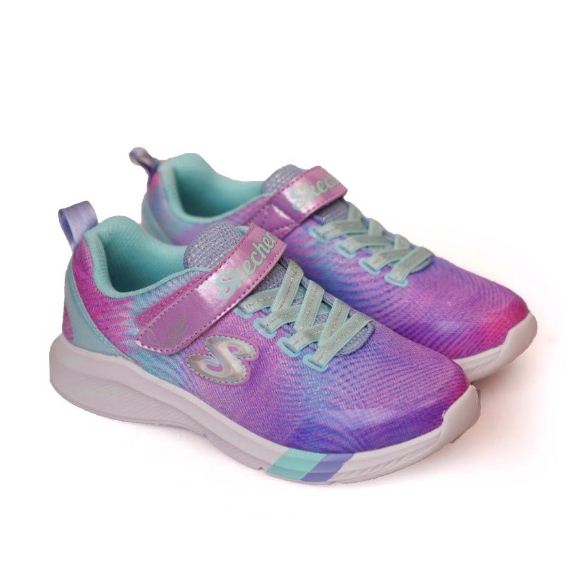 Shoes Skecher children straps stickers Green Purple, GLK34