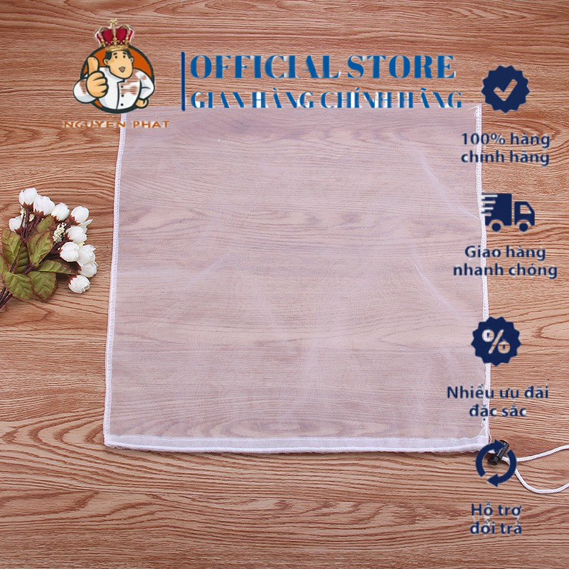 Túi lọc trà lọc cà phê lọc cặn bột sữa hạt vải lưới nhỏ 20x20cm