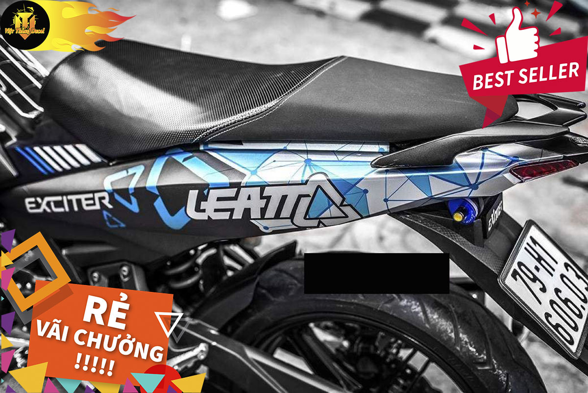 Tem Trùm Exciter 150 LEAD Xanh Bạc Đen