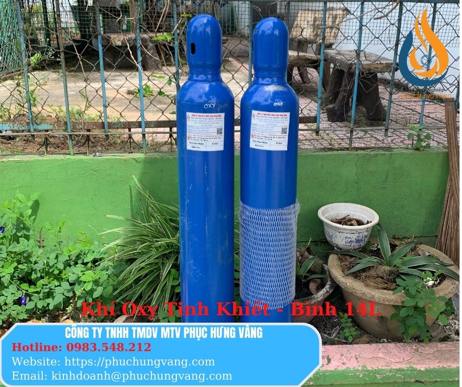 BÌNH KHÍ OXY 14 LÍT Bình Đầy Khí
