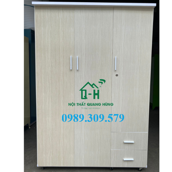 Tủ nhựa đài loan 3 cánh 1m8x1m2x48cm cao cấp giao nhanh hcm