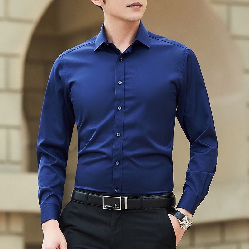 Áo sơ mi nam dài tay cao cấp : Chất liệu cotton lụa , không nhăn, không xù , thoáng mát, thấm hút mồ hôi