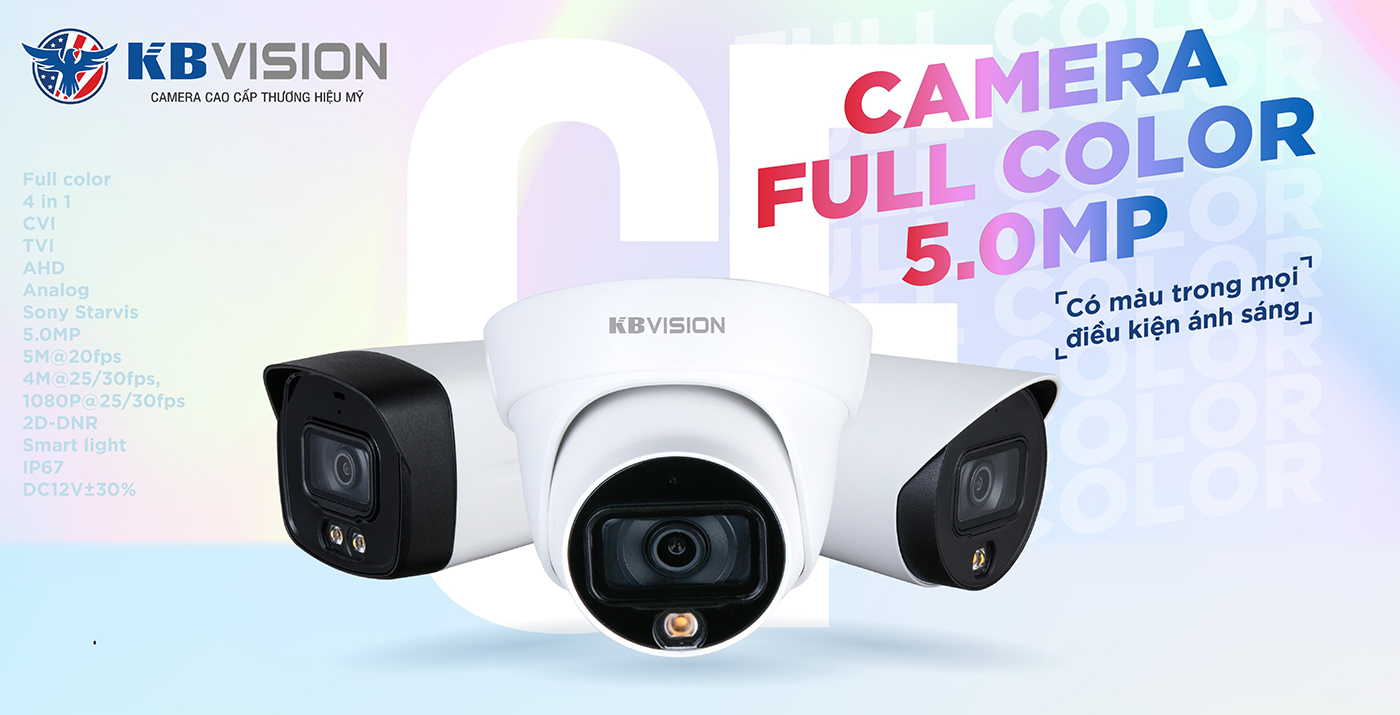 Camera Ban Đêm Có Màu Quan Sát KBVISION KX-CF5102S (5.0 Megapixel)