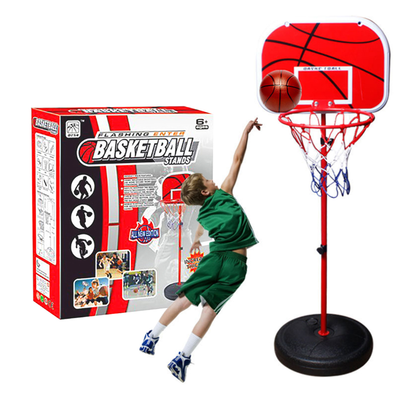 Outdoor indoor sports hardcore basketball children can lift basketball rack toys 