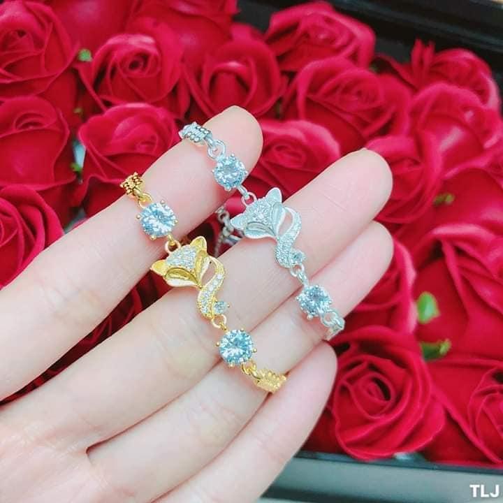 Lắc tay bạc hồ ly may mắn tình duyên