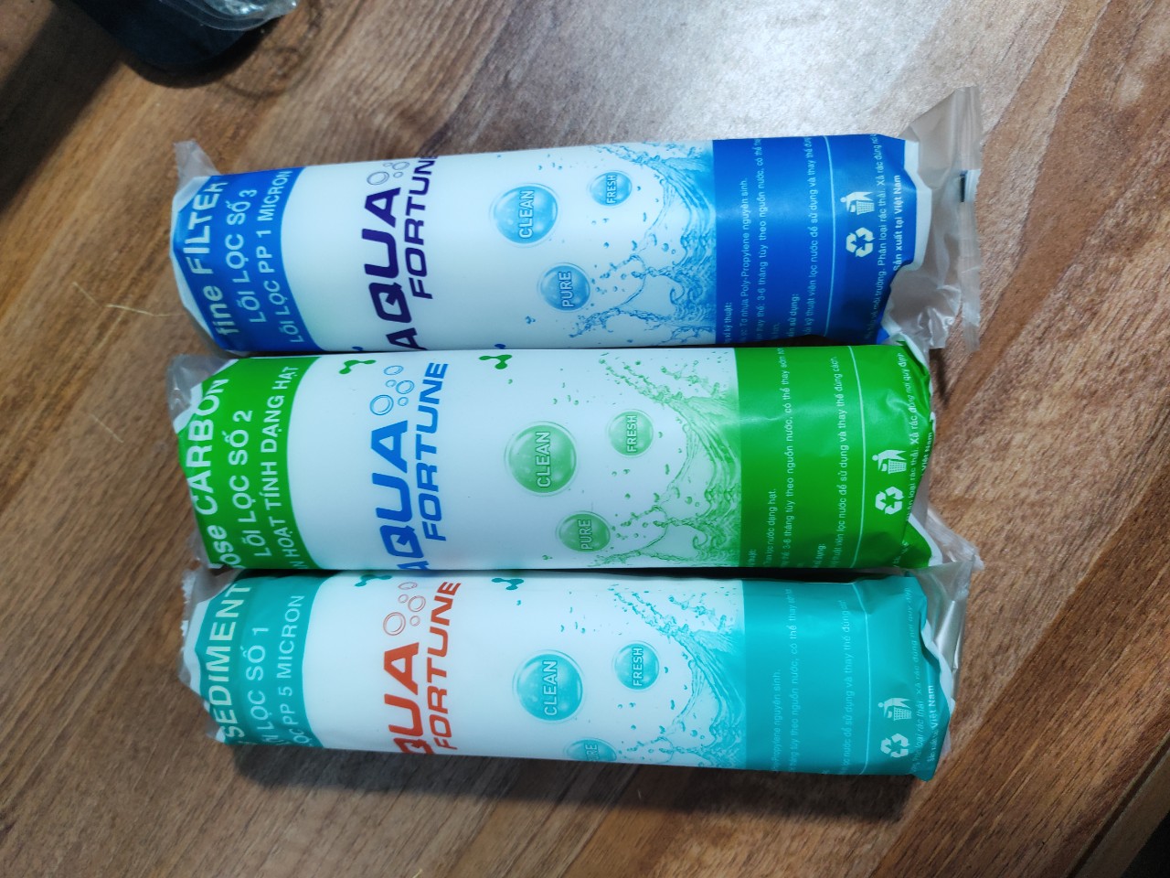 bộ 3 lõi lọc nước aqua 1-2-3